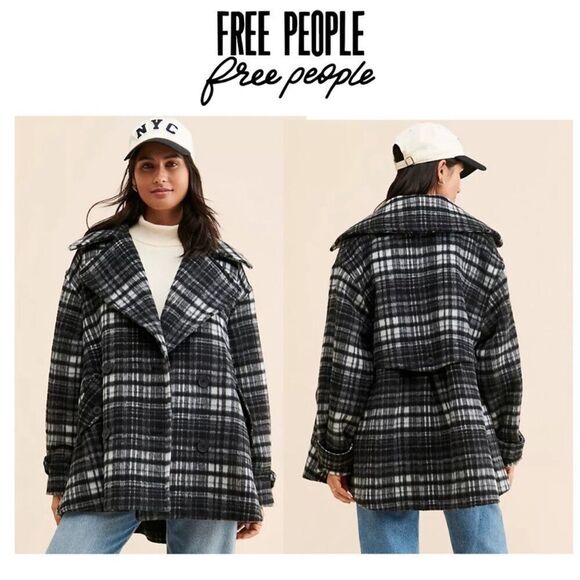 FREE PEOPLE Highlands Wool Peacoat *NEW* - Picture 1 of 8